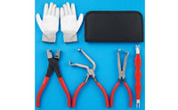 4 Pieces Zippered Case Automotive Specialty Pliers Set Plastic-Coated Handles 4 Piece Plier Kit Non-Slip Handle Plier Set for Mechanics, Car Repair, Garage