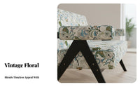 Wood Frame Armchair mid-centuryera Modern Design Accent Chair Signature Aesthetic Wide Seat for Adults, Office Managers