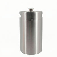 Stainless Steel Keg Barrel with Handhold Reusable Beer Keg Portable Beverage Container Sturdy for Homebrewers, Home Brewing, Parties