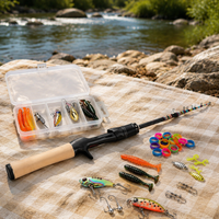 Carbon Fiber Telescopic Fishing Rod, 1.65m Lure Rod Fast Low Power for Saltwater Fishing, Matte Black Cork Silver Travel