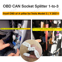 For Tesla Model Y Model 3 Car OBD Splitter 1 to 3 Interface No-Damage Modification