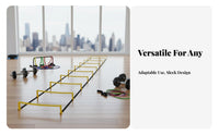 Multifunctional 2 in 1 Agility Ladder Hurdle Long-Lasting Agility Ladder and Hurdle Set Lightweight Collapsible Footwork Training Kit Quick Setup for Athletes, Coaches, Kids, Outdoor, Gym