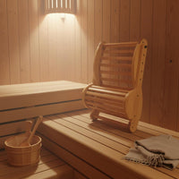 S-Shaped Sauna Backrest Natural Wood Wave Wooden Backrest Lightweight