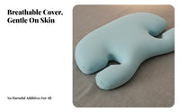 High Resilience Ergonomic Latex Pillow Breathable Side Sleeper Pillow for Adults, Women, Sleeping, Napping, Bedroom