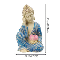 Buddha Statue with Tranquil Buddha Figurine Peaceful Sculpture for Tea Table, Garden