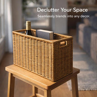 Baskets for Organizing, Decorative Basket Organizer Bins Set, Multipurpose Woven #variant:Dark Brown