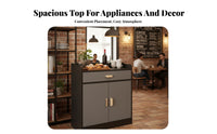 Dining Room Storage Cabinet Multifunctional Sideboard Buffet Cabinet Large Capacity Organization Furniture Raised Countertop Fence Elevated Base Suitable for Apartment Dwellers Renters Hallway Kitchen Dining Room