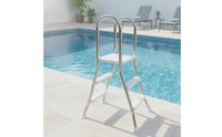 Double-Sided Pool Ladder Stainless Steel Freestanding Pool Ladder Anti-Slip for Above Ground Pools