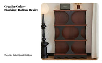 Vintage design Arched Top Cabinet Multi-Functional shelving unit adaptable Storage Furniture Space-Saving for Apartment Dwellers, Interior Design aficionados, Entryway, Living Room, Home Office, Bedroom