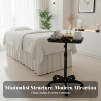 Adjustable Salon Tray Cart Hair-Resistant Casters Hairdresser Professional Trolley Rolling Salon Tray Stand Effortless Wheels