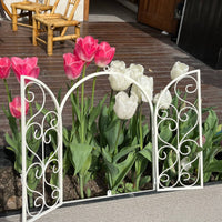 Arched Faux Window Frame Iron Art Faux Window Wall Decor Decorative for Patio