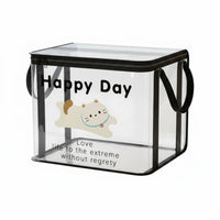 Wheeled book container Large Capacity Storage Container Clear View for Study Room