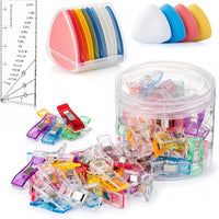 10 Triangle Sewing Chalk, 50 Fabric Clips, 1 Ruler Set