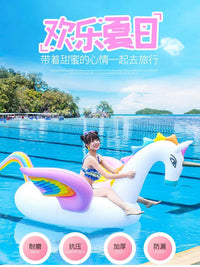 网红火烈鸟游泳圈泳池派对独角兽水上漂浮玩具充气浮排成人坐骑大