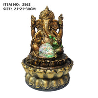 Resin Thai Buddha Statue Water Fountain Ornament