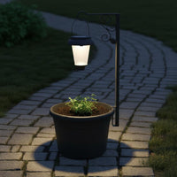 Outdoor Planter Light Warm White Solar Decorative Lamp 2 in 1 for Front Porch