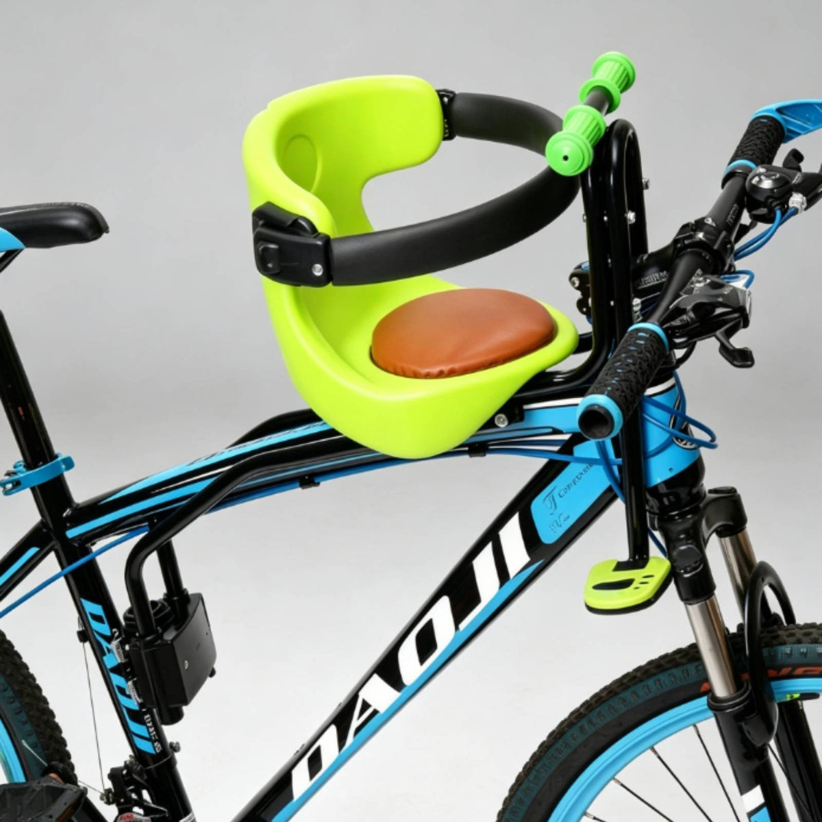 Bowl-shapedStyle Front Child Bike Seat Quick-Release Cycle Child Seat with Footrests Comfortable Child Front Carrier Supportive for Toddlers