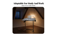 Rolling Adjustable Study Table with light Ergonomic Design children's Furniture