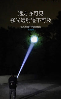 强光手电筒迷你便携充电式户外超亮激光远射家用多功能led氙气灯