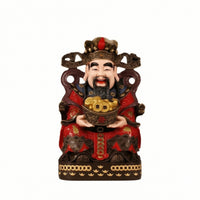 Prosperity Deity Statue Tabletop Deity of Prosperity Statue Ornate Figure with Golden Ingot for Business Owners, Collectors