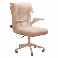 Upholstered Rolling Chair Adjustable Height for Bedroom, Adults