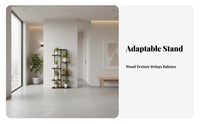 European design Multi-Tier A-Frame Stand Floor-Standing Plant Rack Space-Saving Flower Shelf Stable Base for Gardeners, Homeowners, Apartment Dwellers, Living Room, Balcony, Bedroom, Corner Spaces