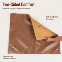 Breathable Dog Cooling Mat, Pet Cooling Mat for Hot Summer, Washable Milk Tea Brown Synthetic Fabric Mat, for Sofa, Car, Travel
