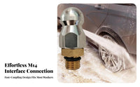 1 Front 3 Rear Jets M14 Thread Jetting Nozzle Resistant High Pressure Pipe Cleaning Nozzle Rust-Proof for DIY Enthusiasts