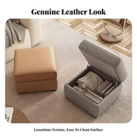 Tufted Storage Ottoman Padded Seat Upholstered Bench adaptable for Living Room