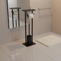 Freestanding Bathroom Tissue Holder No Extra Roll Storage Stand Long-Lasting