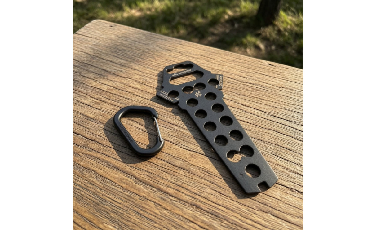 Stainless Steel Stake Holder with Carabiner Lightweight Stake Holder Compact Peg Organizer Portable for Backpackers