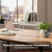 Multi-Compartment Desk Organizer Multifunctional desktop storage rack Easy Assembly