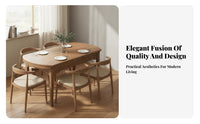 Expandableable Round Table Expandable Design Home Furniture Space-Saving Built-in Lazy Susan for Adults, Dining Room