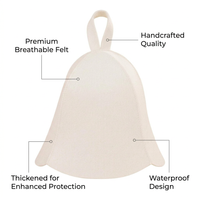 Steam Bath Hat Room Accessories, Steam Room Hat for Relaxation, Bucket Cap Sauna #variant:['White']