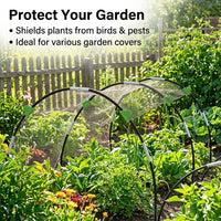 Greenhouse Frame Set, Fiberglass Garden Hoops Kit for Grow Tunnel, 55cm Plant Support for Raised Beds, Weather Resistant Polytunnel Kit