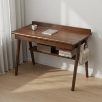 Nordic Design Student Desk Spacious Tabletop Solid Wood Writing Desk Wide Desktop Home Office Workstation for Students, Adults, Bedroom, Living Room