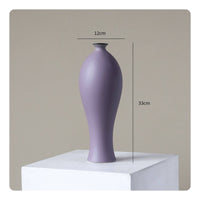 2 Pieces Lavender Vase Minimalist Matte Ceramic Vase Long-Lasting