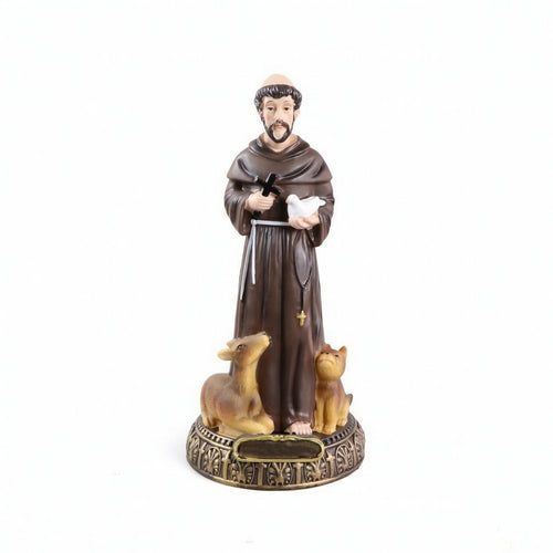 Saint Francis Sculpture with Animals Catholic Saint Francis Statue Religious