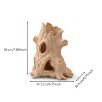 Hollow Tree Trunk Ornament Textured Tree Stump Cave Easy to Clean for Terrarium