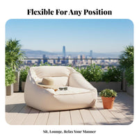 Single Person Floor Sofa With Supportive Rearrest Pouf Chair Chair Comfortable Relaxing for Adults