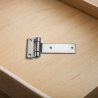 Heavy-Duty T-Hinge Pre-Drilled T-Strap Hinge Metal Tee Hinges Rust-Resistant for Trailers, Trucks, Utility Boxes, Cabinets