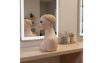 Mannequin Head with Shoulders Solid Hairpiece Display Head Elegant Look Accessory Earrings Necklace Display Bust