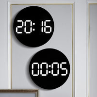 Modern Digital Wall Clock with Temperature and Humidity Display