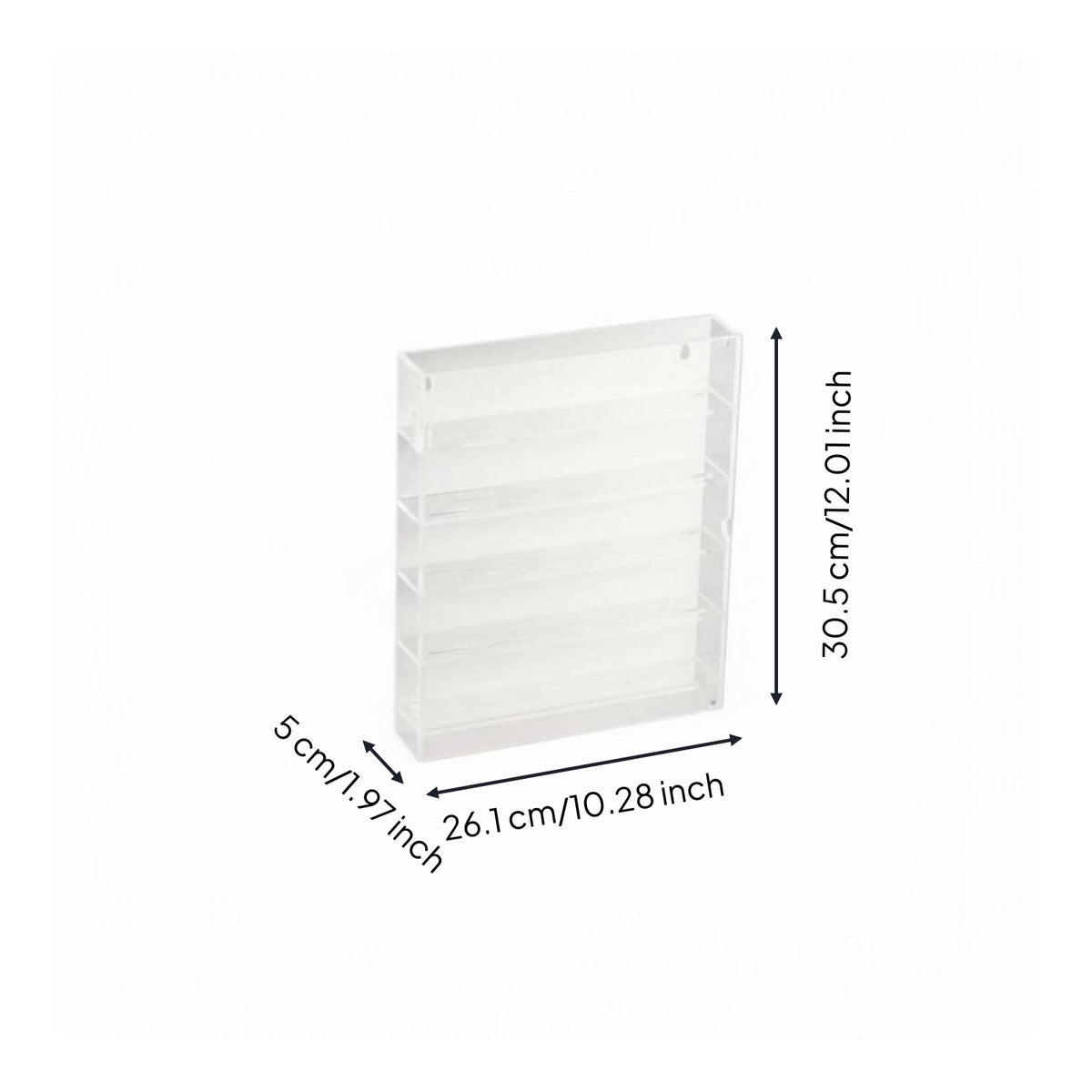 Acrylic Coin Cabinet Clear Wall-Mounted Coin Display Front-Opening