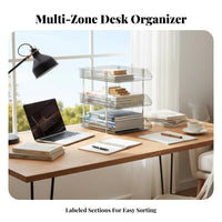 Tiered Shelf unit Space-Saving Countertop Bookstand adaptable Use for Study Room