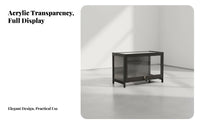 Figure Display Cabinet High Visual Clearness Action Figure Display Cabinet Acrylic Collectible Case Easy to Assemble