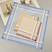 Satin Stripe Cotton Hankie Absorbent Men's Cotton Handkerchief Washable