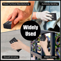 7/12pcs Black EVA Sanding Blocks for Woodworking and Auto Body