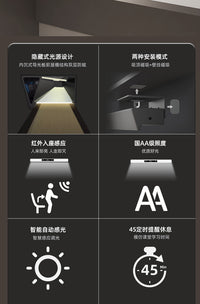 德国护眼台灯学习专用全光谱书桌儿童宿舍床头无座壁挂磁吸顶灯条 触摸开关 时钟升级款【40cm】优于国AA级/三色温+无极调光+定时+智能光感