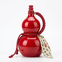 Glass Gourd Water Bottle Sealed, Gourd Water Chinese Hand Rope, Water Bottle Chi #variant:Red